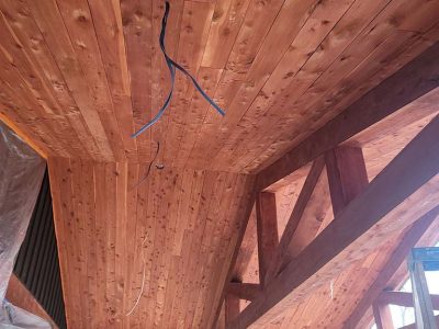 Cedar Ceiling Installation